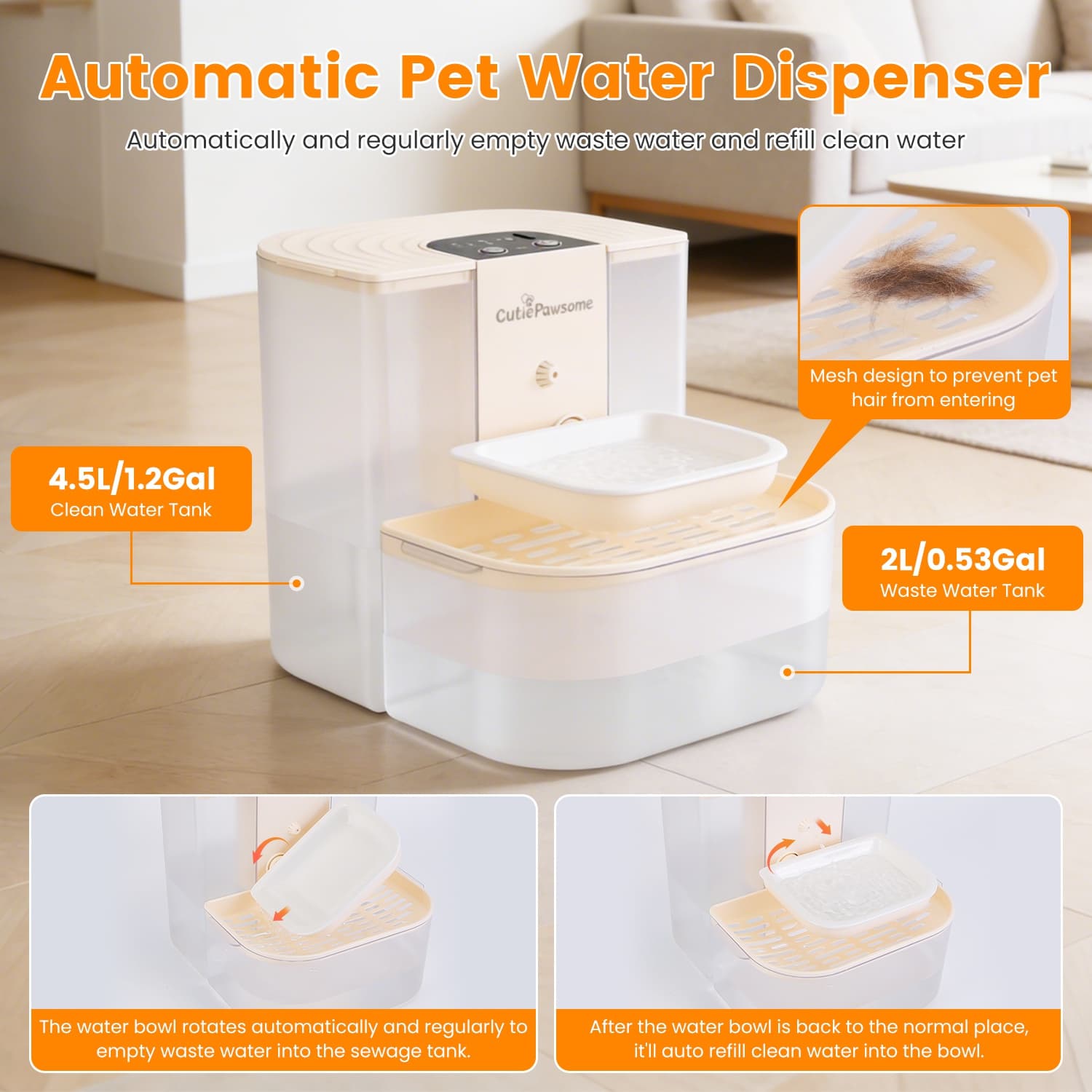 Smart Pet Water Fountain Automatic Pet Water Dispenser, view 2