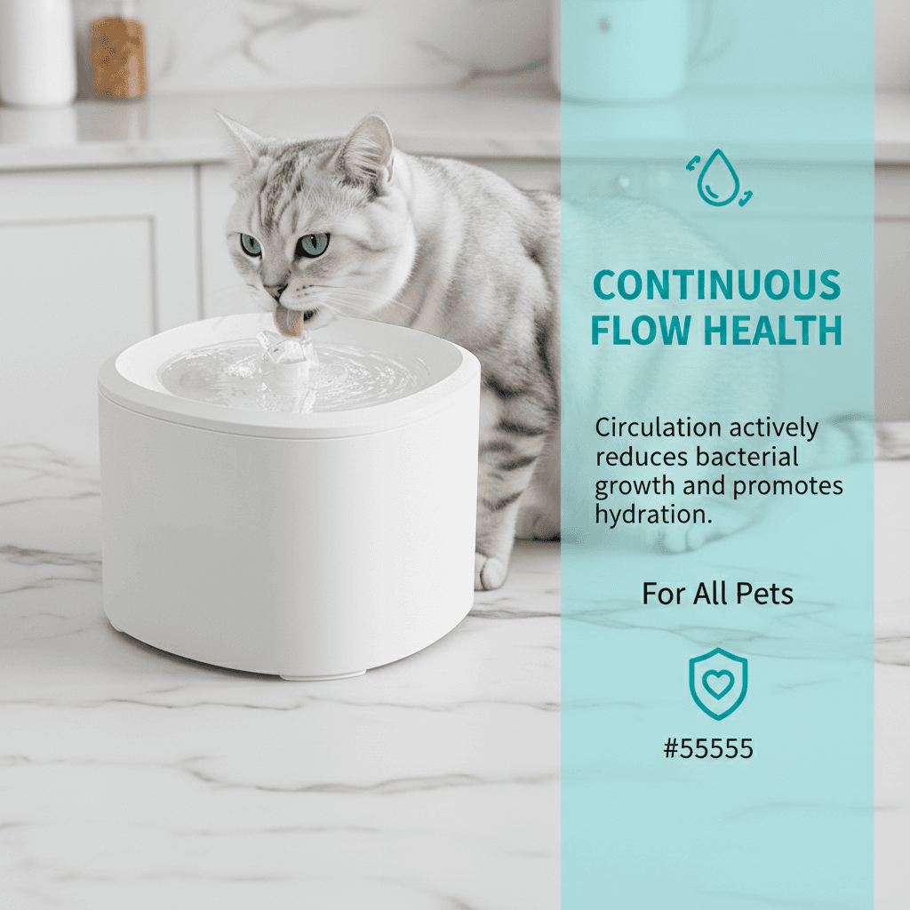 Ultra Quiet Anti-Dry Burn Pet Water Fountain, view 2