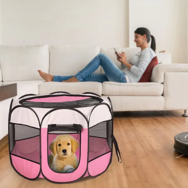 Portable Foldable Pet Playpen Exercise Pen, view 4