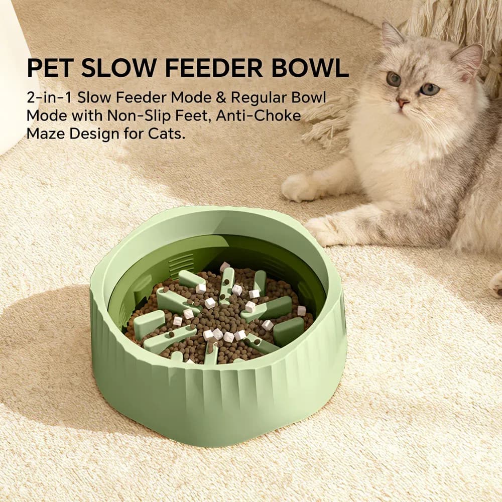 2-In-1 Dual Mode Large Plastic Cat Slow Feeder, view 5