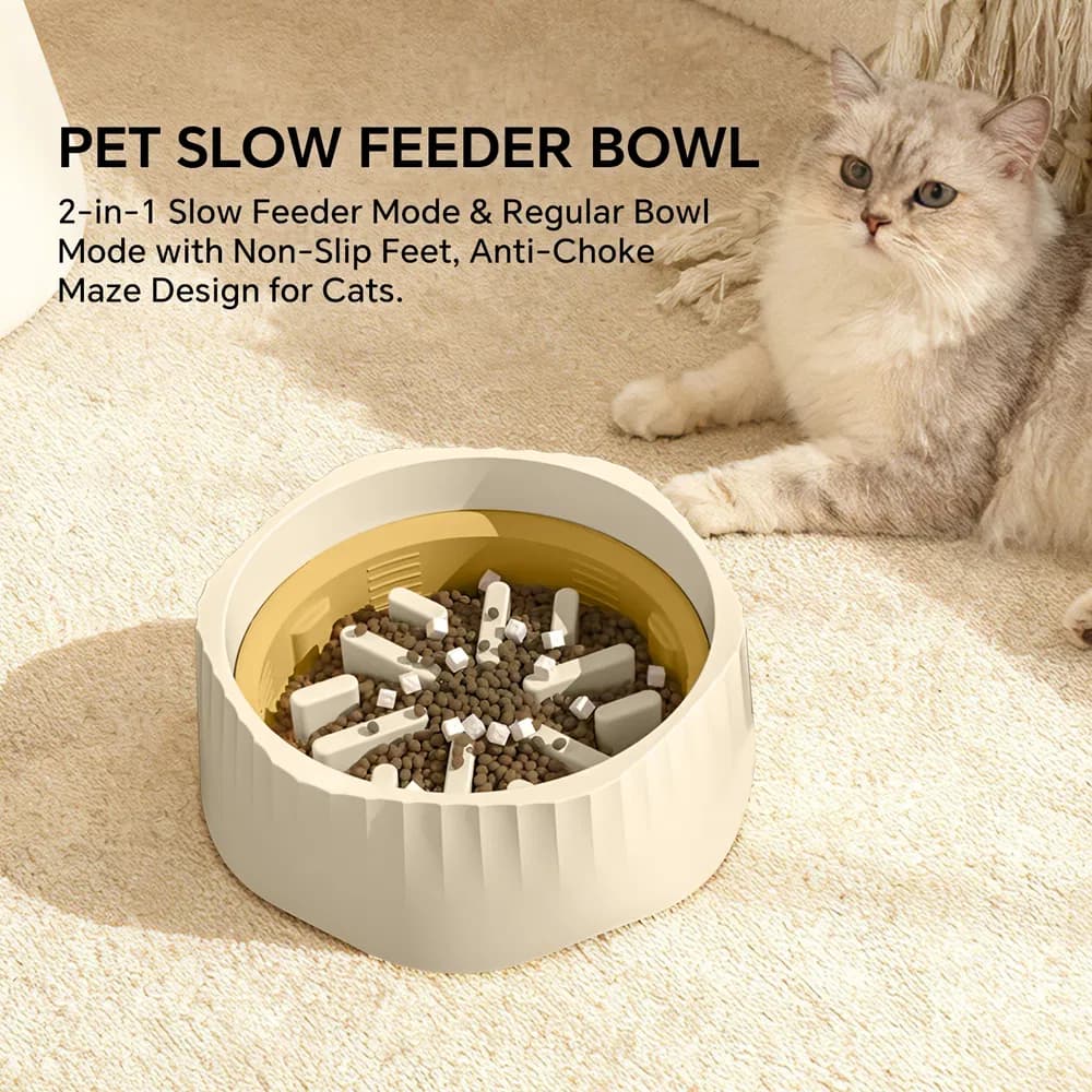 2-In-1 Dual Mode Large Plastic Cat Slow Feeder, view 7
