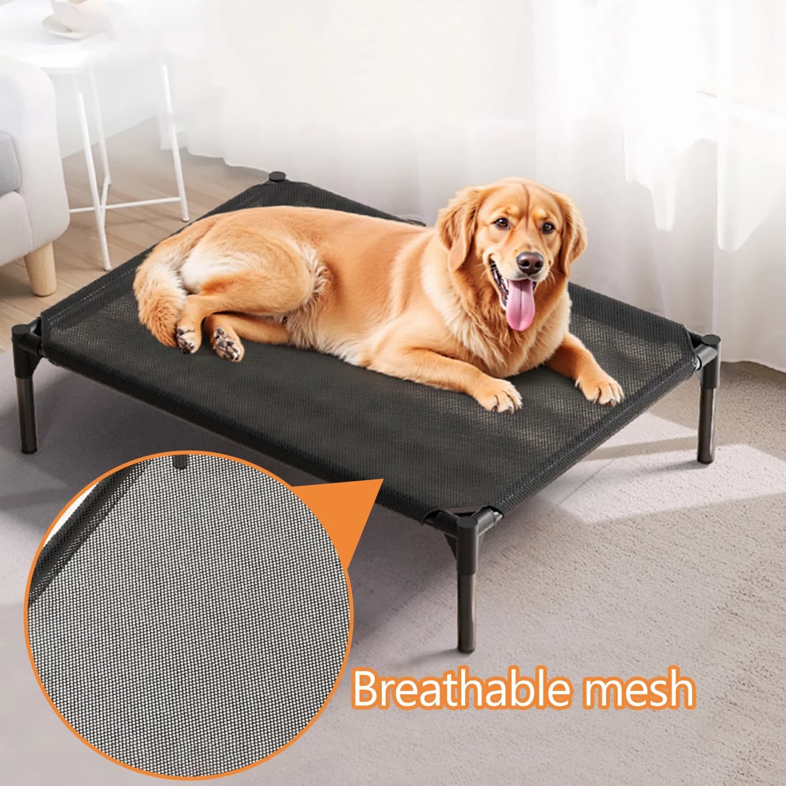 Elevated Breathable Mesh Pet Bed, view 6