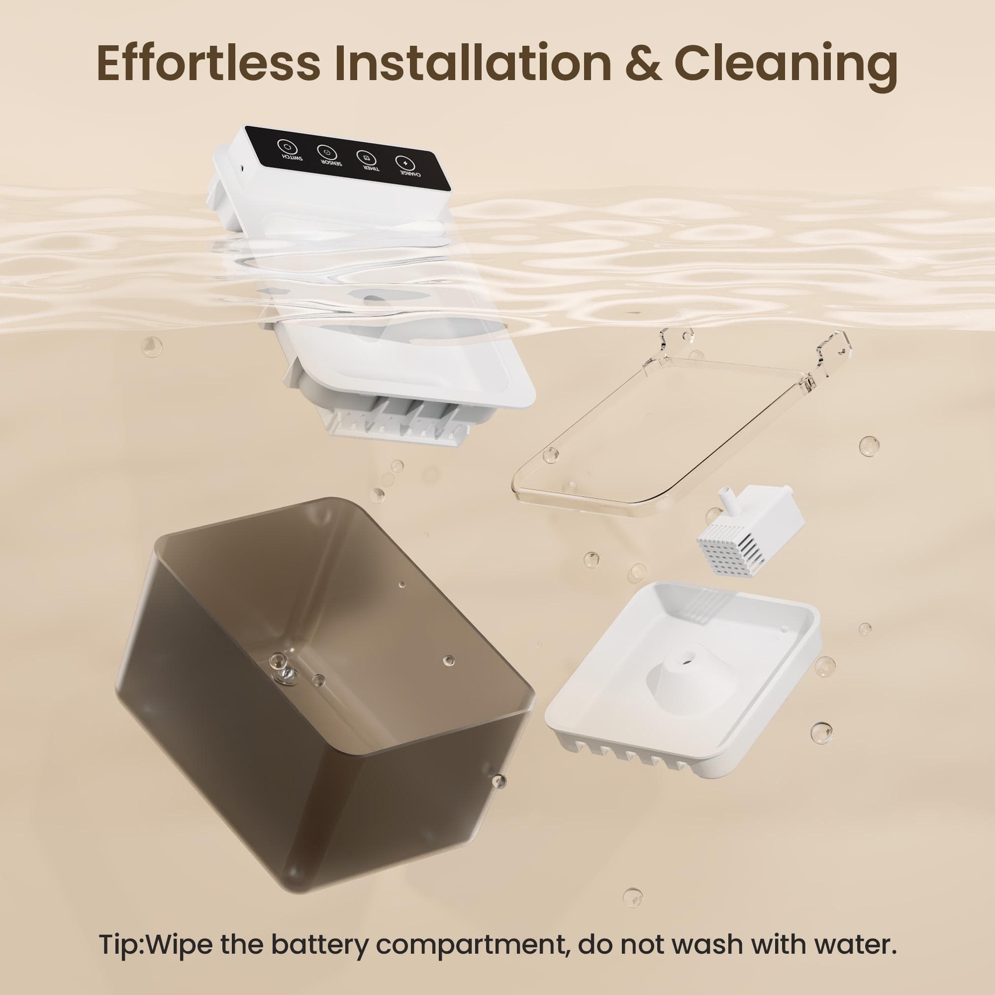 Stainless Steel Cat Automatic Induction Pet Water Fountain, view 5