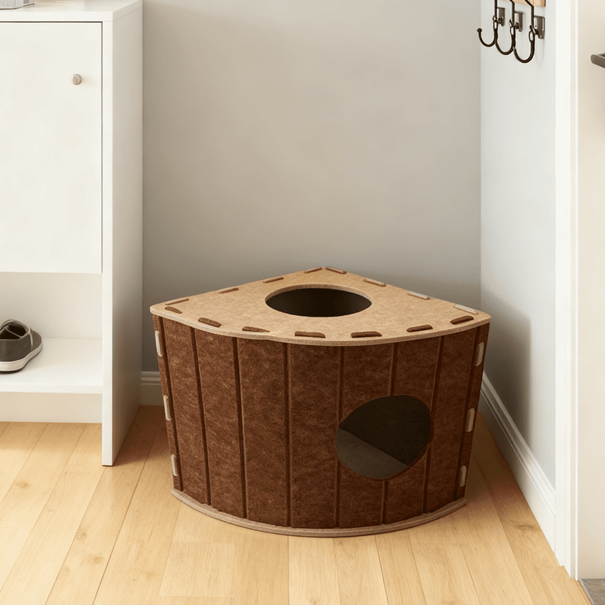 Enclosed Large Scratch-Resistant Calming Pet Bed, view 2