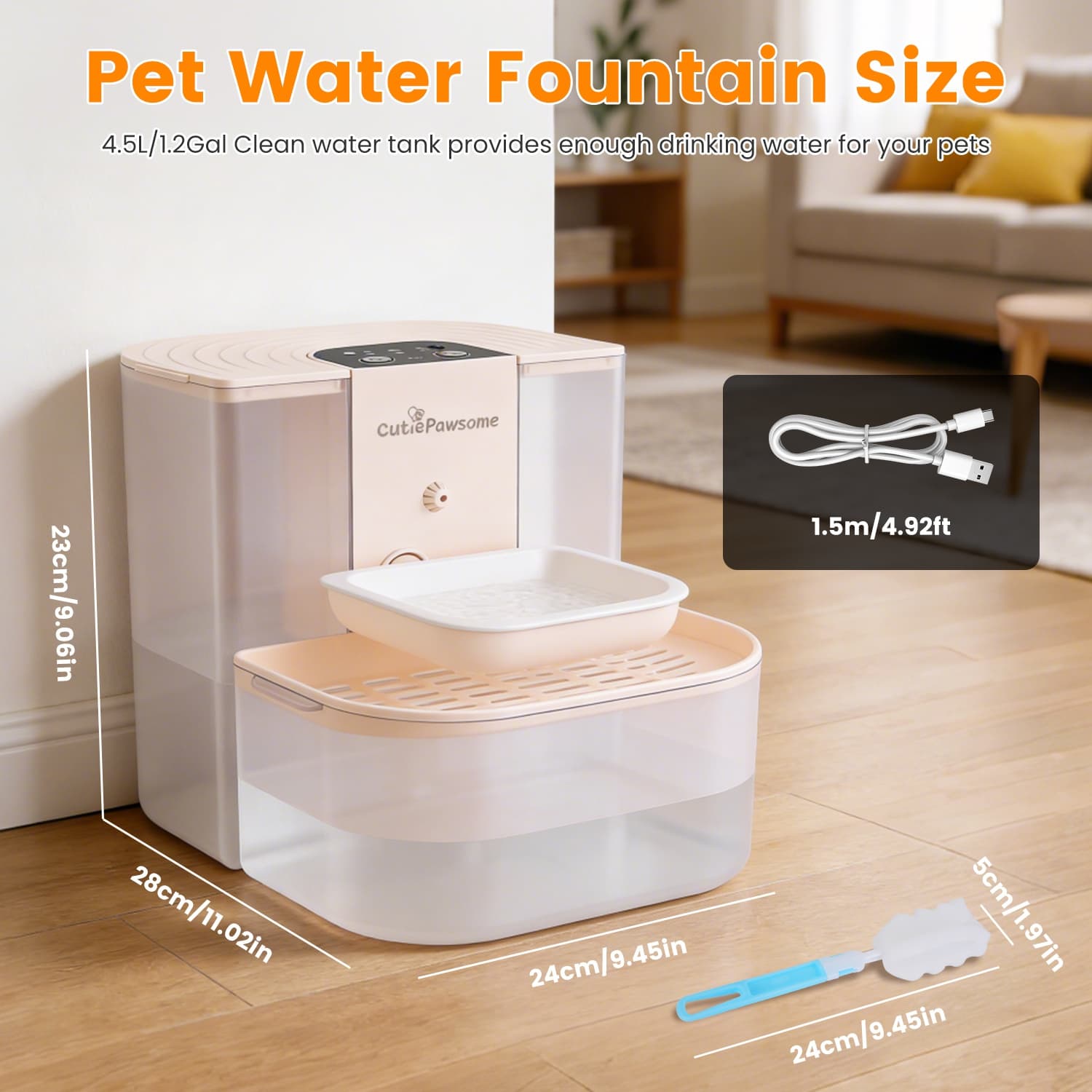 Smart Pet Water Fountain Automatic Pet Water Dispenser, view 5