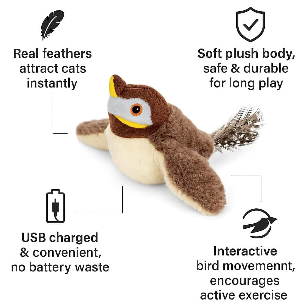 USB Rechargeable Flapping Bird Cat Toy, view 5