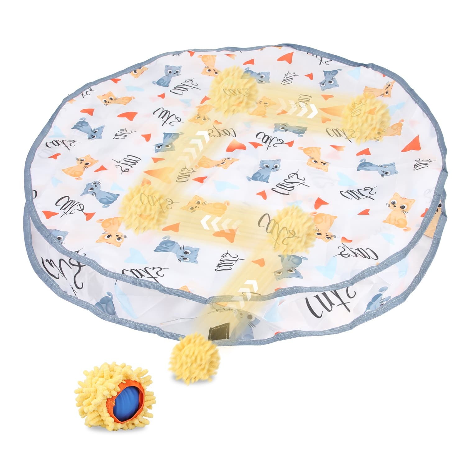 Cat Toys Ball set up for play indoors