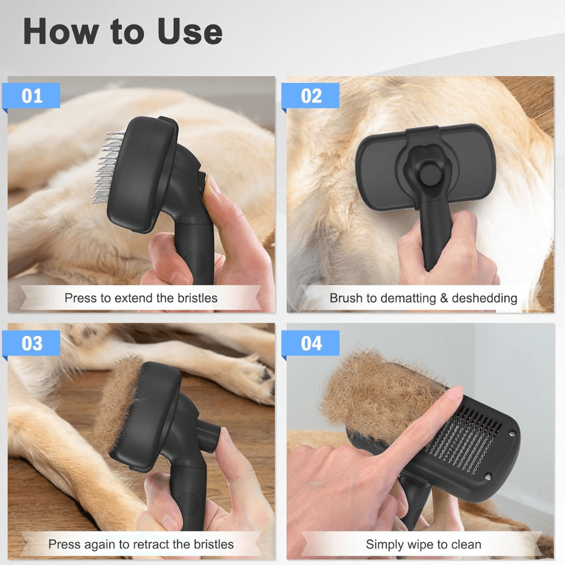 Self Cleaning Shedding Brush, view 6