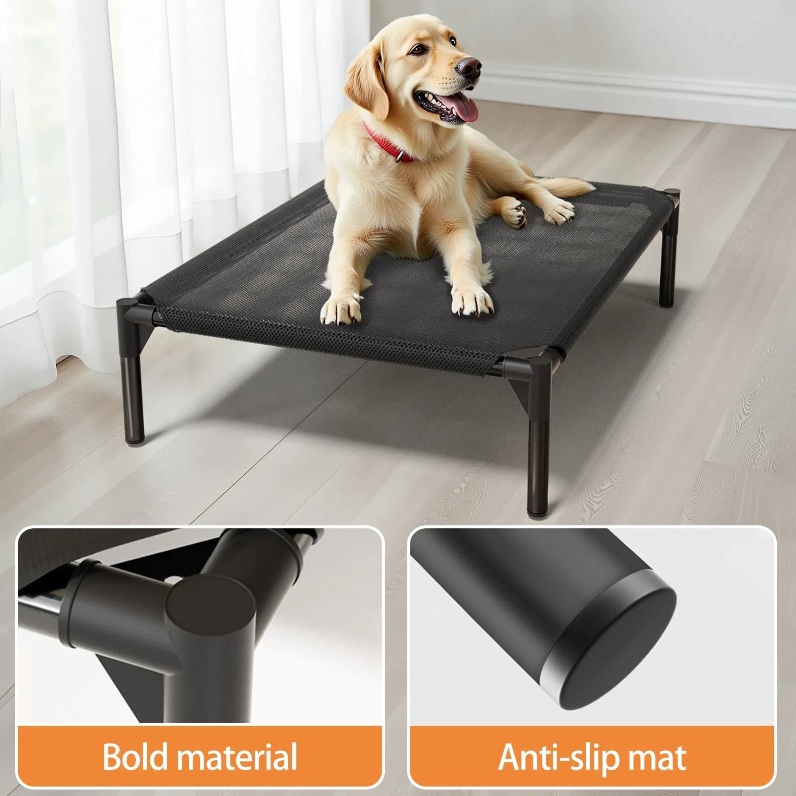 Elevated Breathable Mesh Pet Bed, view 4