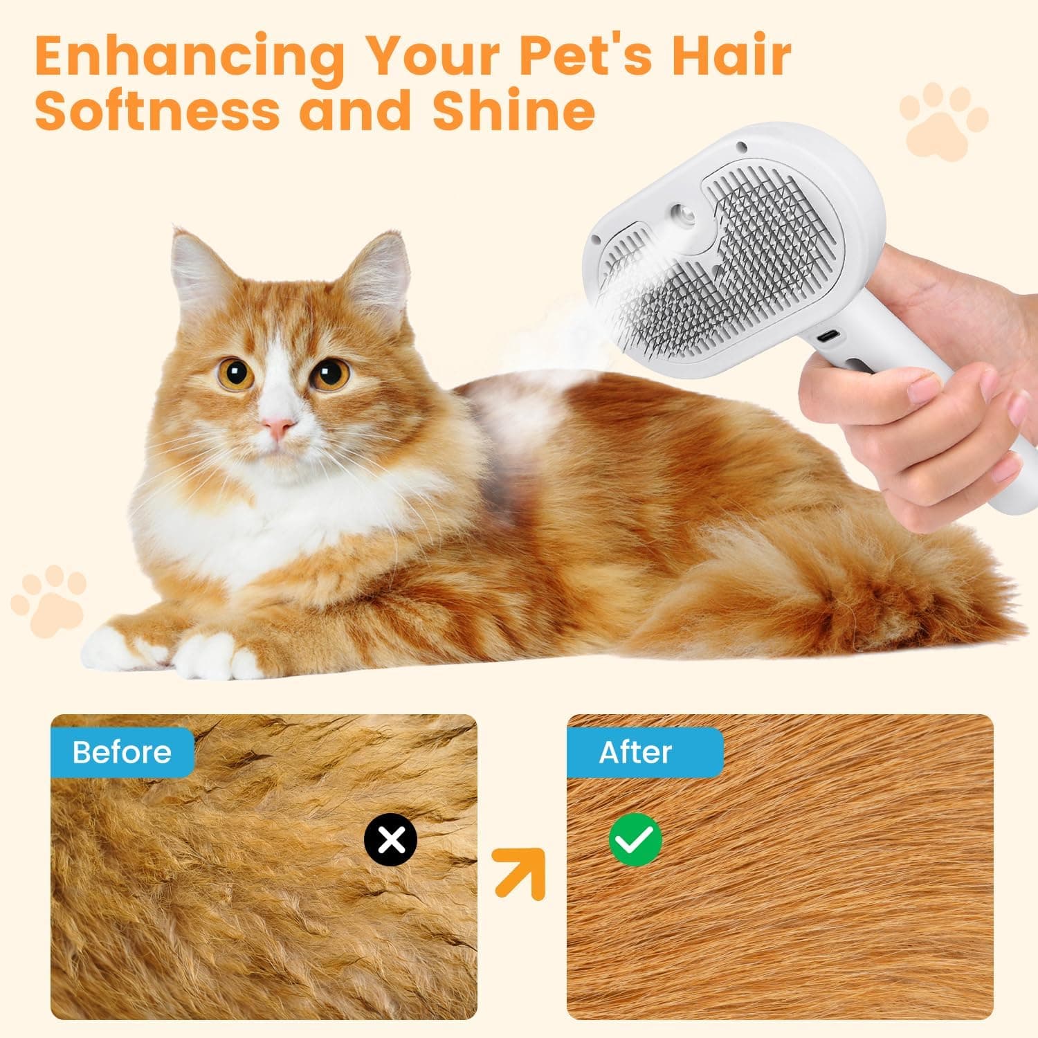 3 in 1 Pet Steam Brush, view 4