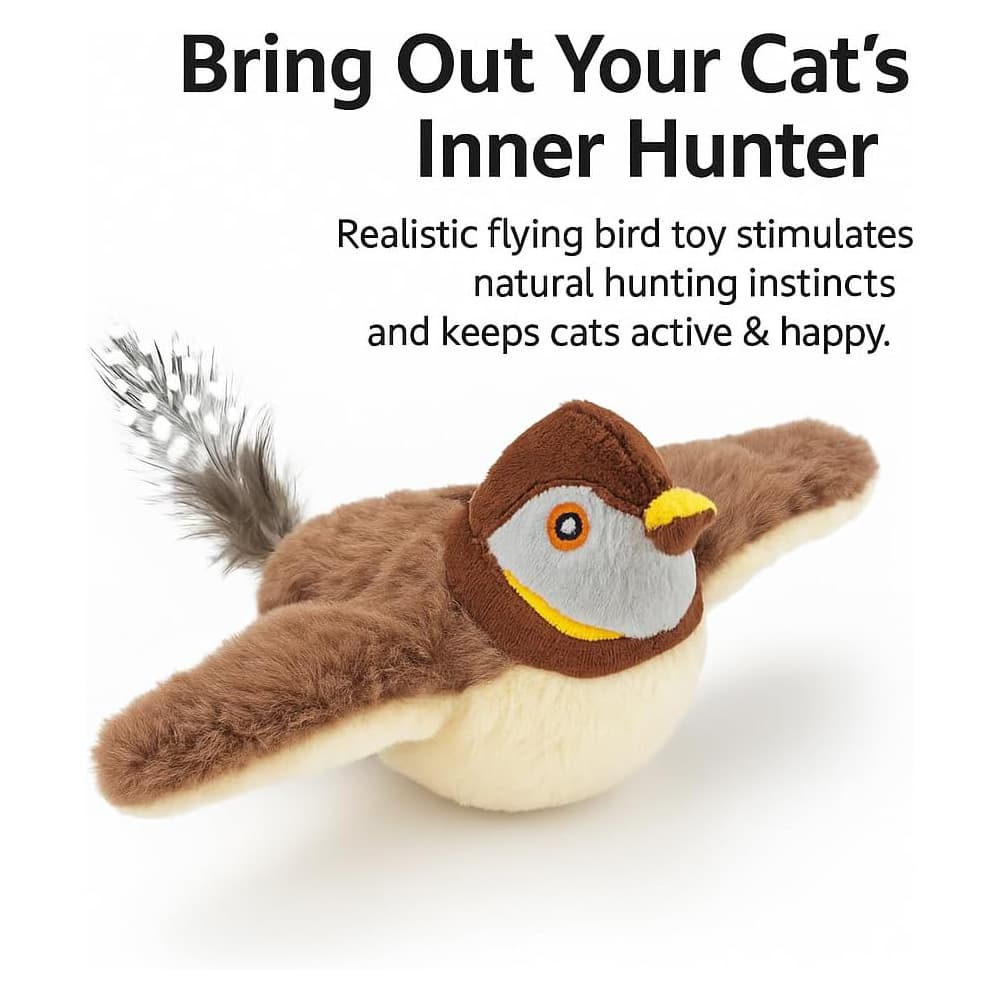 USB Rechargeable Flapping Bird Cat Toy, view 7