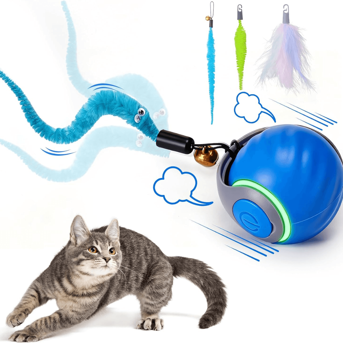 Cat Toy Ball set up for play indoors