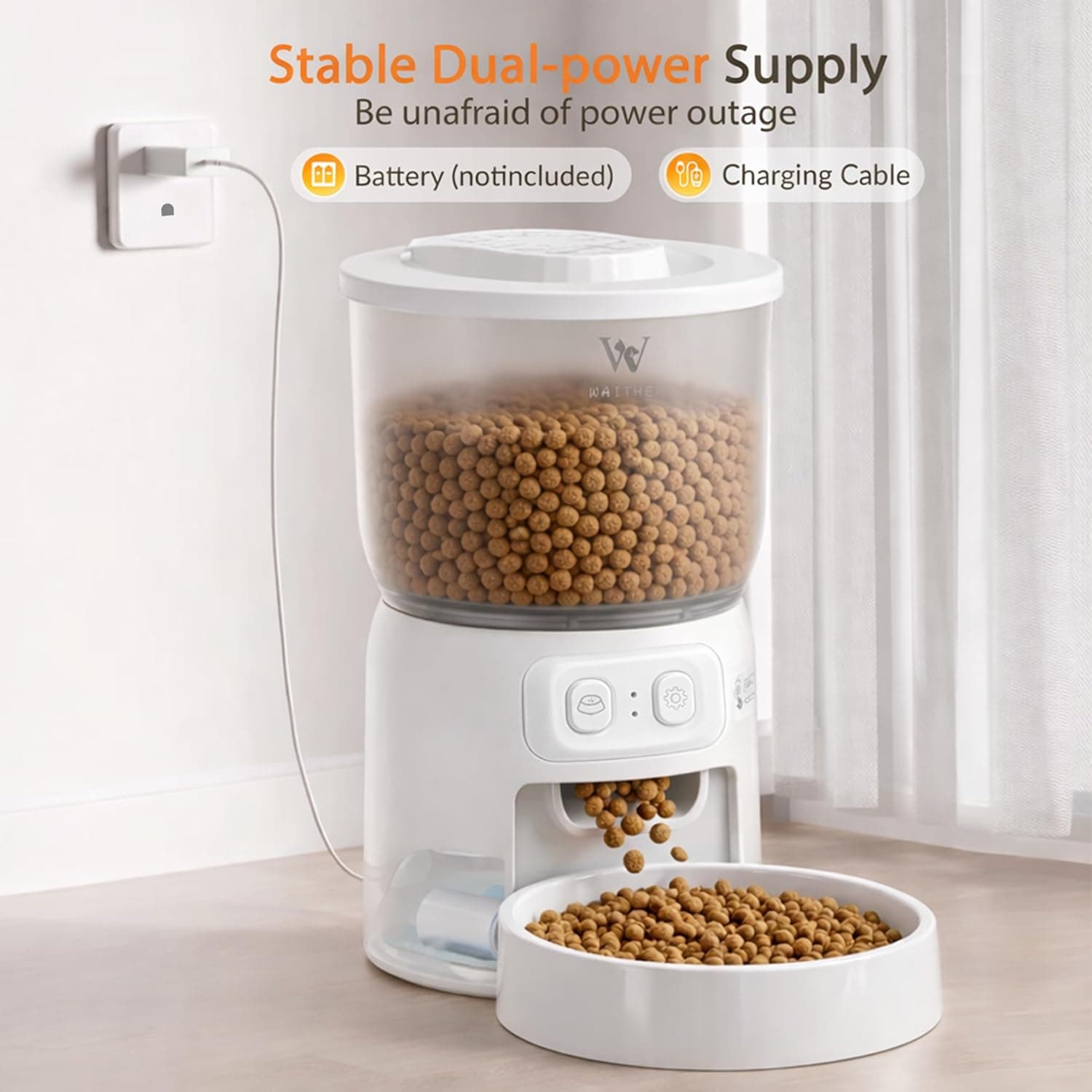 Waithem Wi-Fi Automatic Pet Feeder, view 4