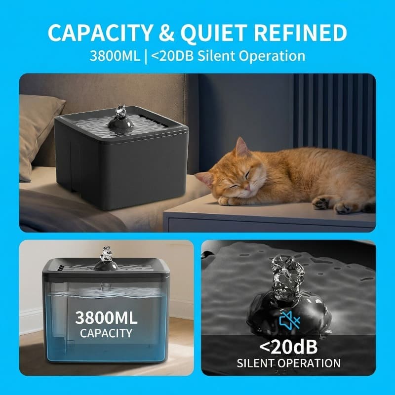 Ultra Silent Circulating Pet Drinking Fountain, view 3