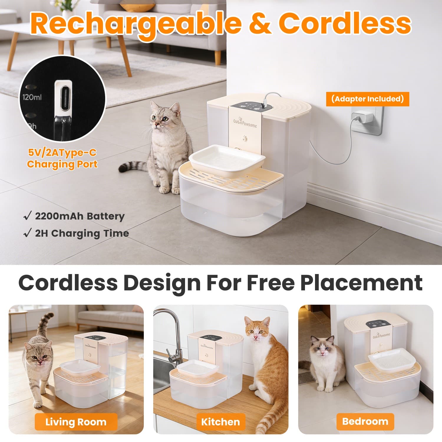 Smart Pet Water Fountain Automatic Pet Water Dispenser, view 3