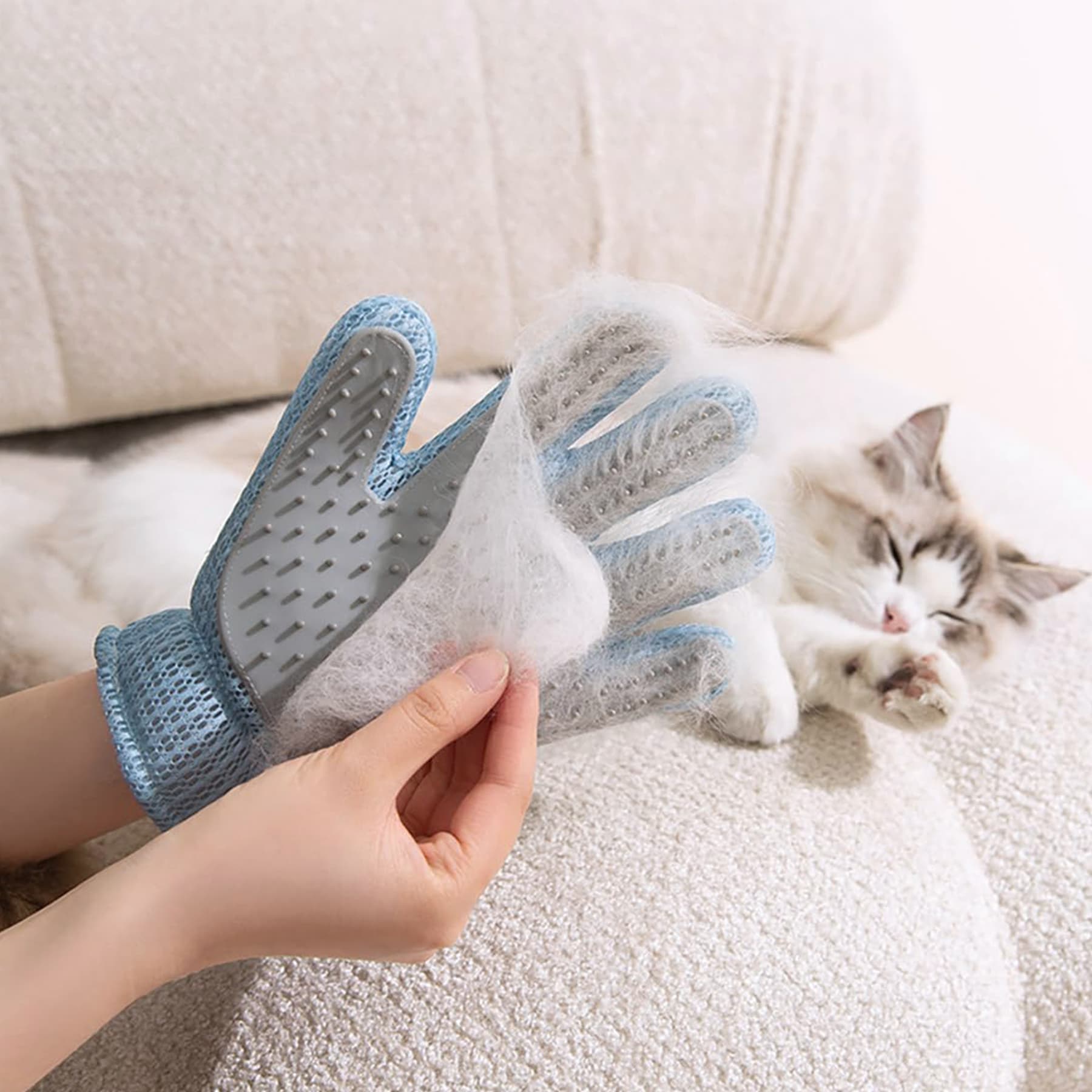 2in1 Double Sided Pet Grooming Glove, view 6