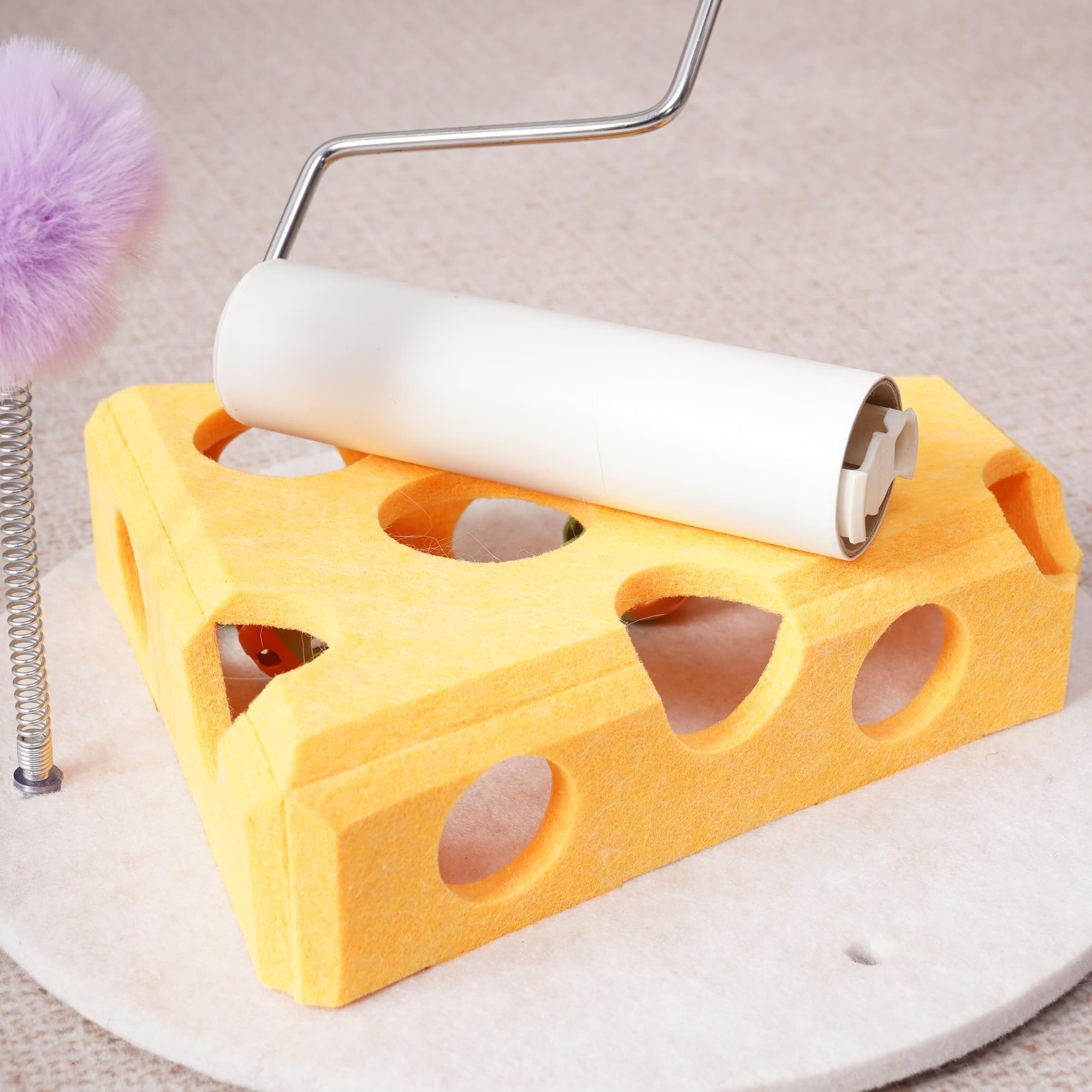Cat Puzzle Toy with Ball and Spring-Loaded Wand, view 5