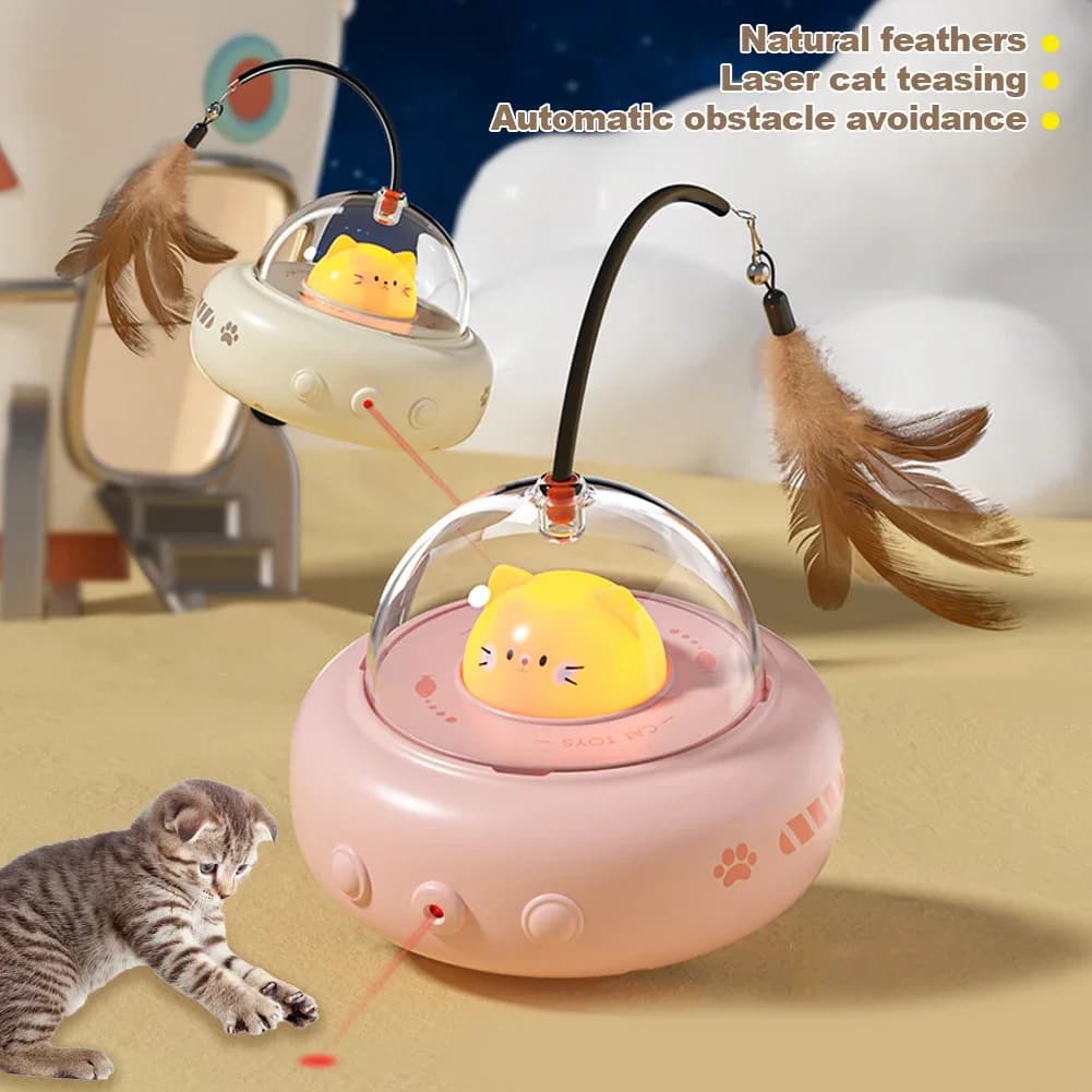 Smart Teaser Cat Toy Electric UFO Cat Teaser, view 2
