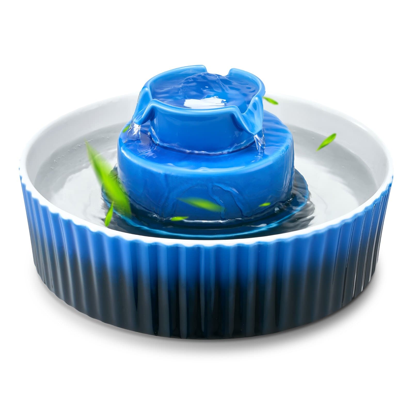 Ceramic Pet Water Fountain 2.1l/71oz Cupcake Pet Fountain on a kitchen floor