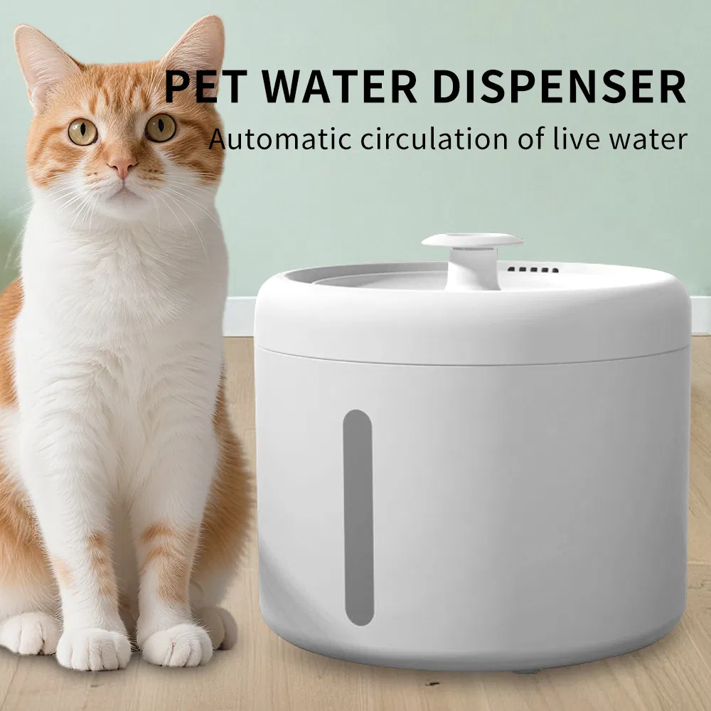 Circular Pet Water Dispenser on a kitchen floor