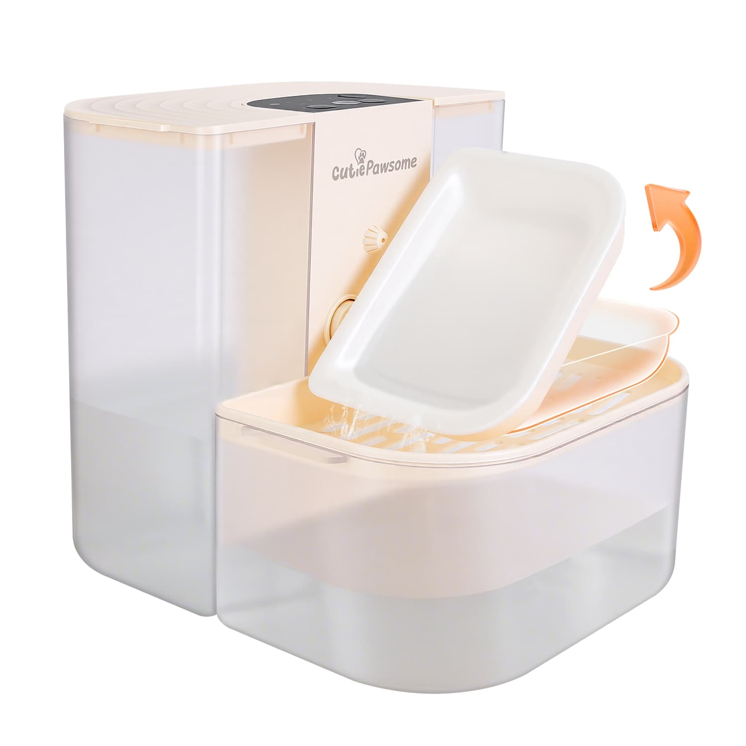 Smart Pet Water Fountain Automatic Pet Water Dispenser on a kitchen floor